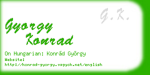 gyorgy konrad business card