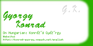 gyorgy konrad business card